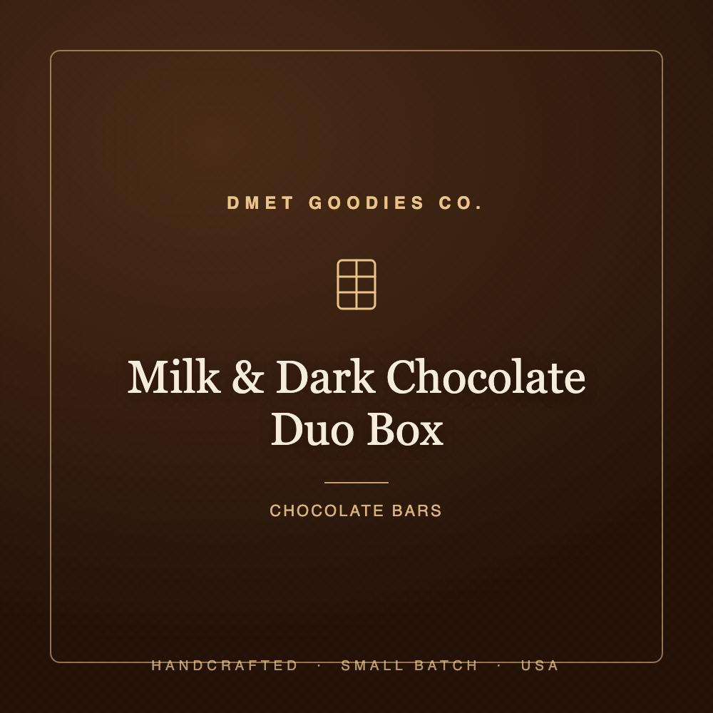 Milk & Dark Chocolate Duo Box — Dmet Goodies Co.