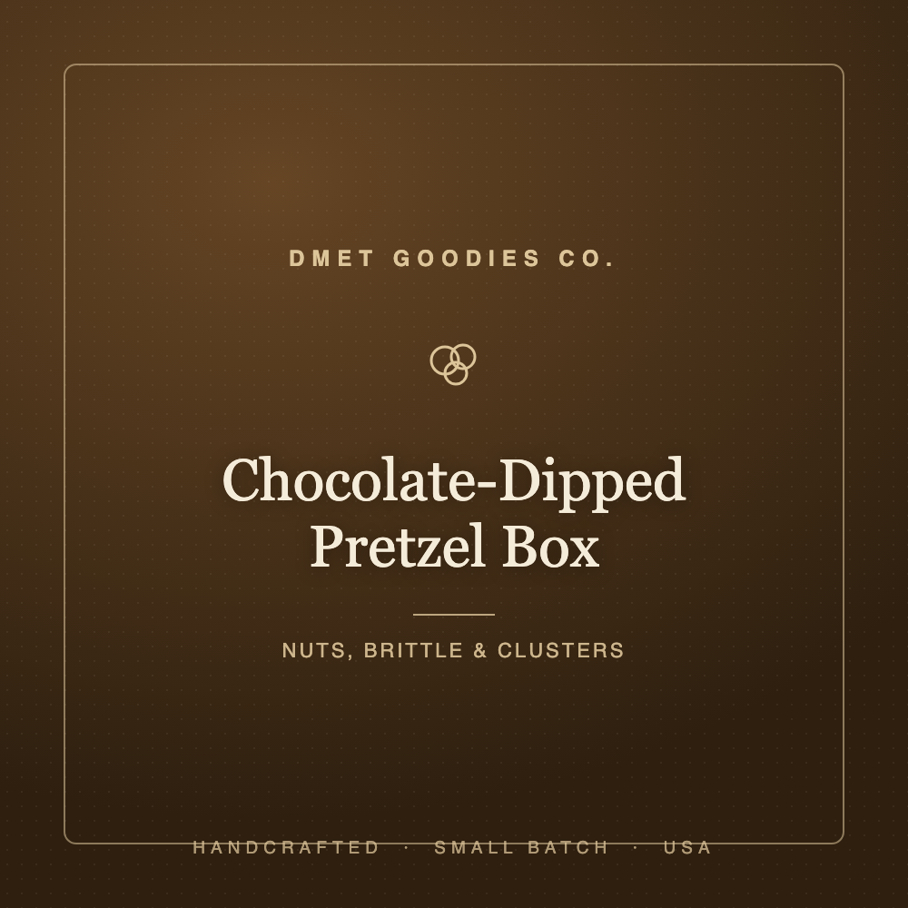 Chocolate-Dipped Pretzel Box — Dmet Goodies Co.
