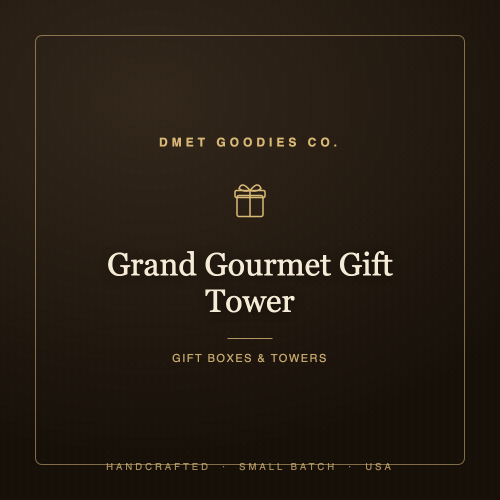 Grand Gourmet Gift Tower — Dmet Goodies Co.